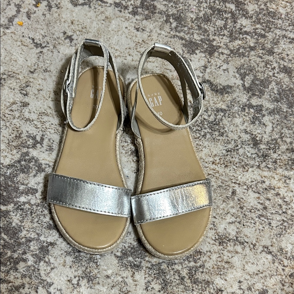 GAP Kids Metallic Silver Sandals